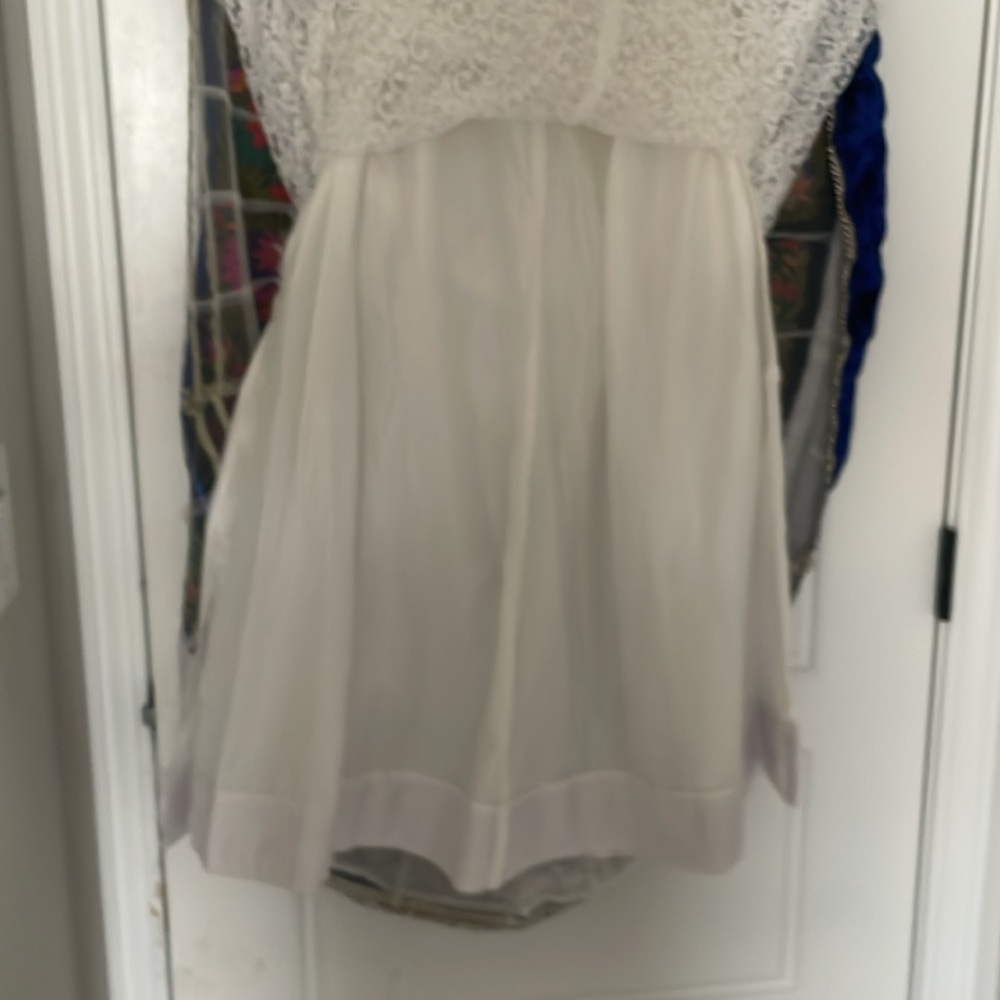 Lehenga (Skirt) Maxi white Lace & Netting Embroidered & Appliquéd Adjustable - Picture 8 of 8